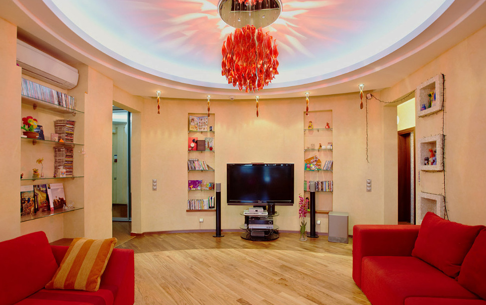 Матовые натяжные потолки-28