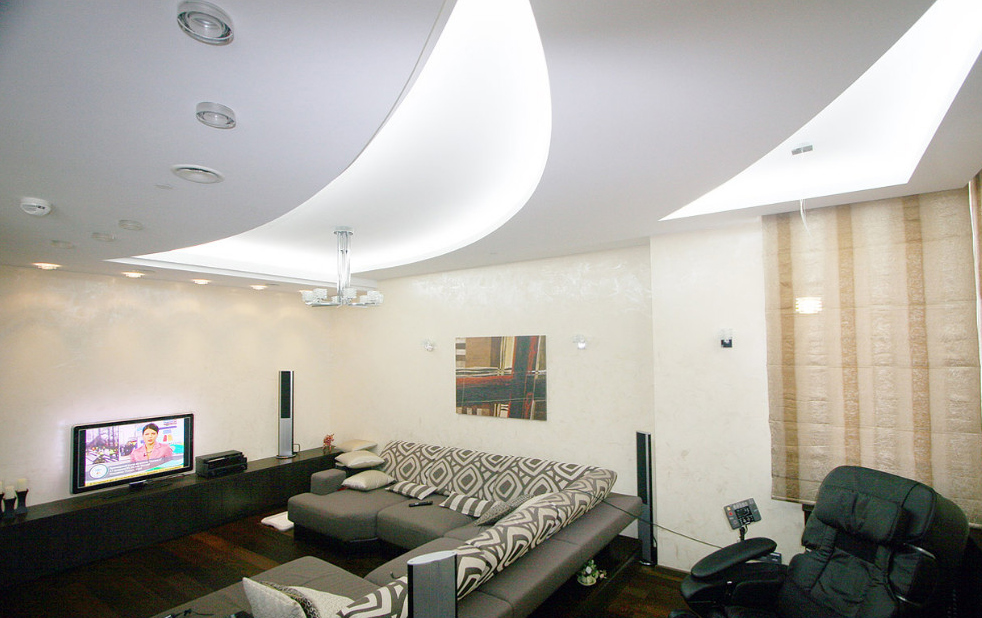 Матовые натяжные потолки-30