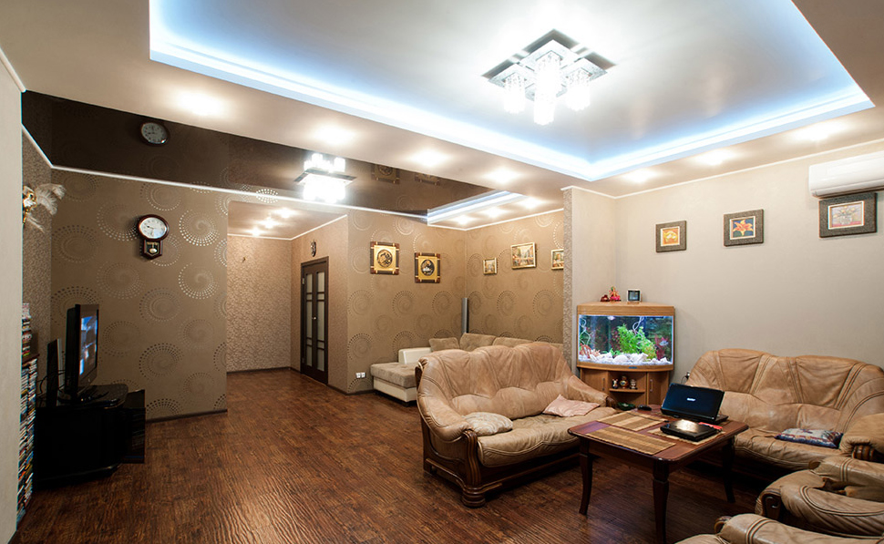 Матовые натяжные потолки-99