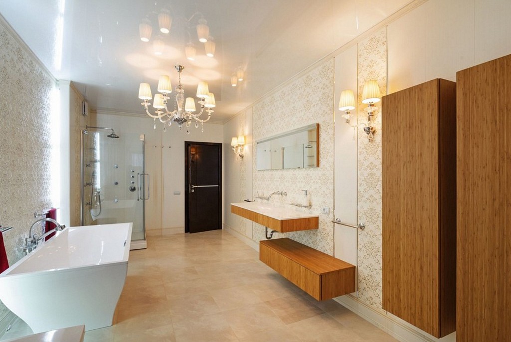 Глянцевые натяжные потолки-17