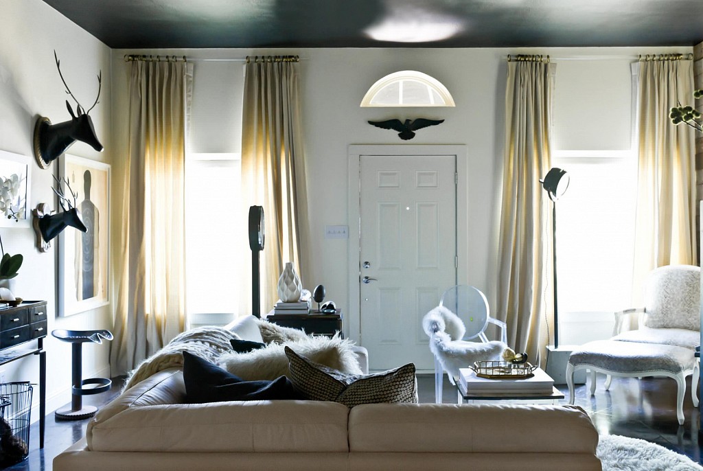 Тканевые натяжные потолки-56