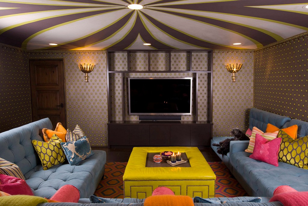 Тканевые натяжные потолки-64