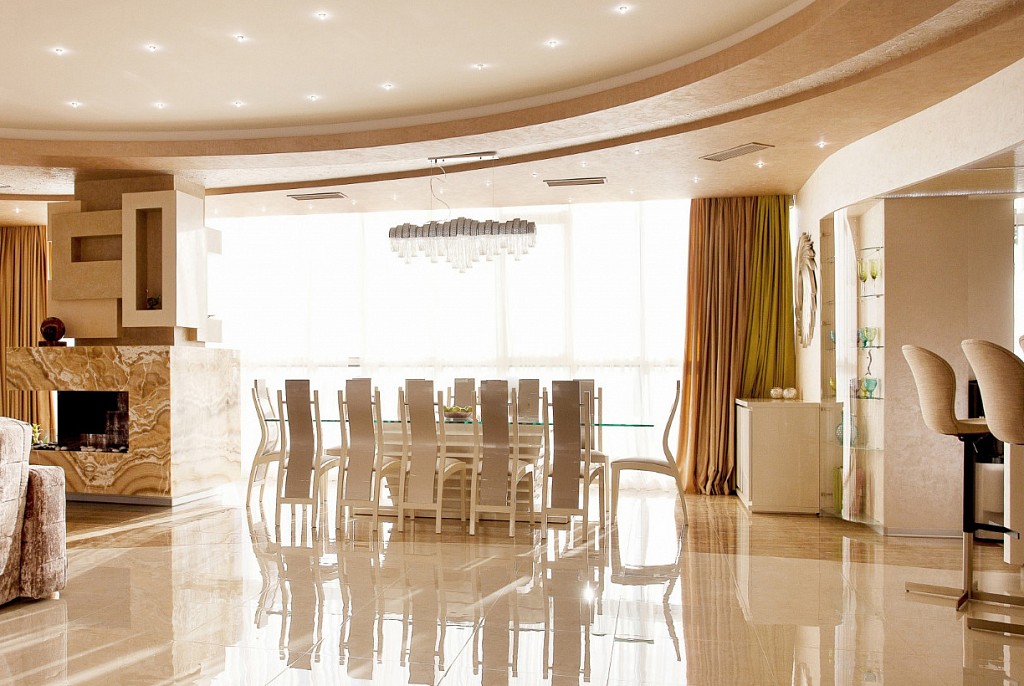 Матовые натяжные потолки-19