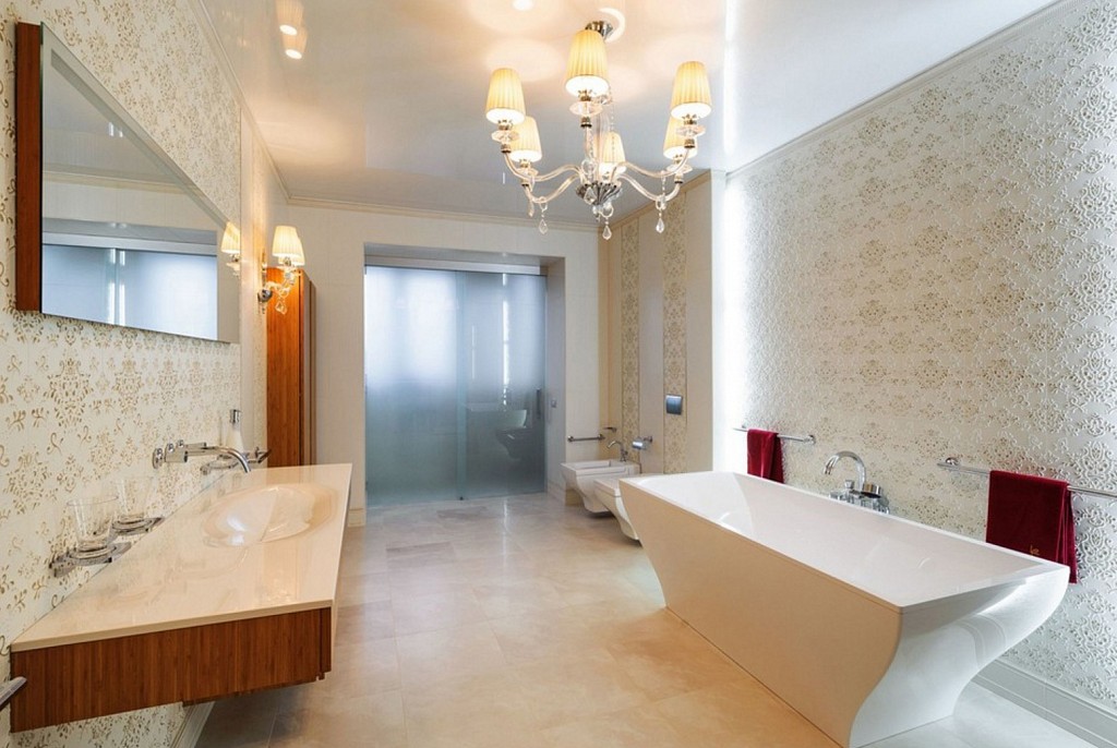 Глянцевые натяжные потолки-18