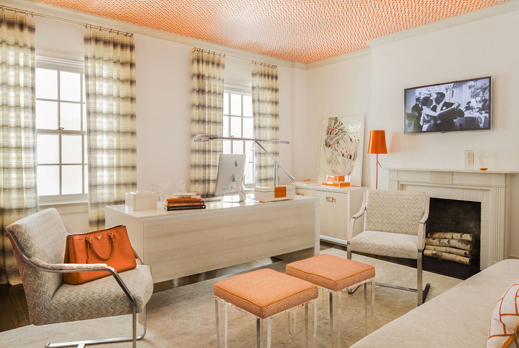 Тканевые натяжные потолки-41