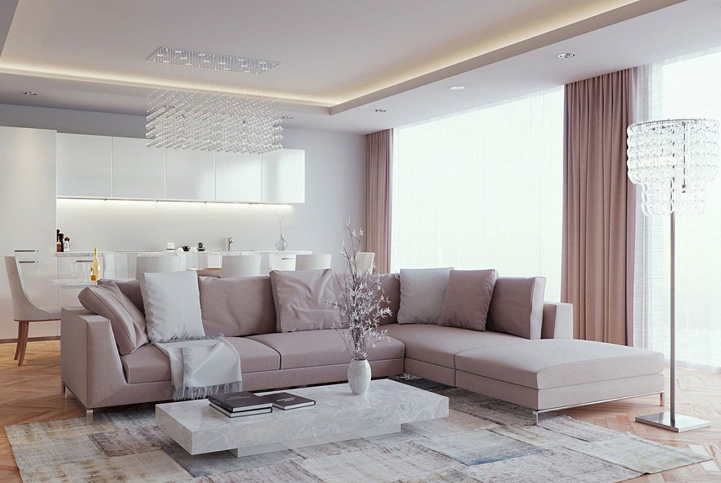 Тканевые натяжные потолки-87