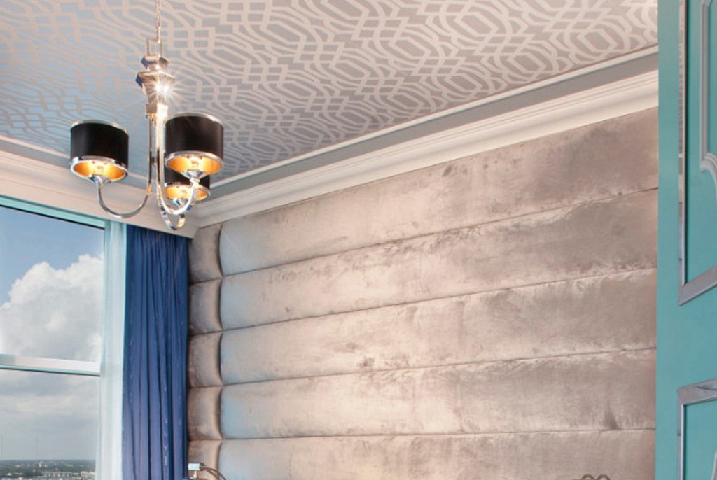 Тканевые натяжные потолки-58