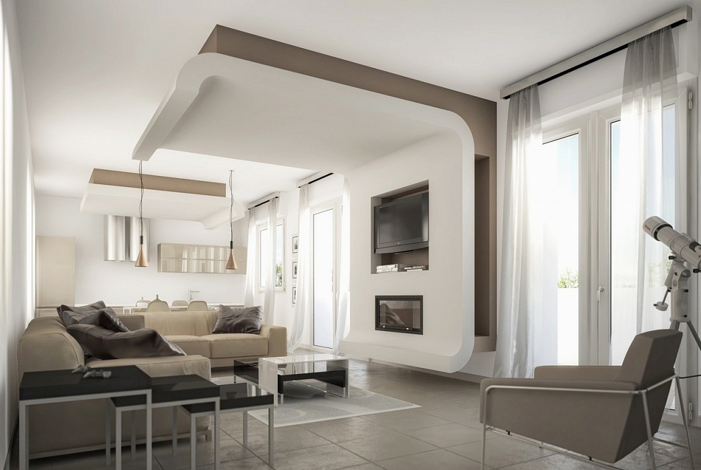 Дизайн гостиной-55