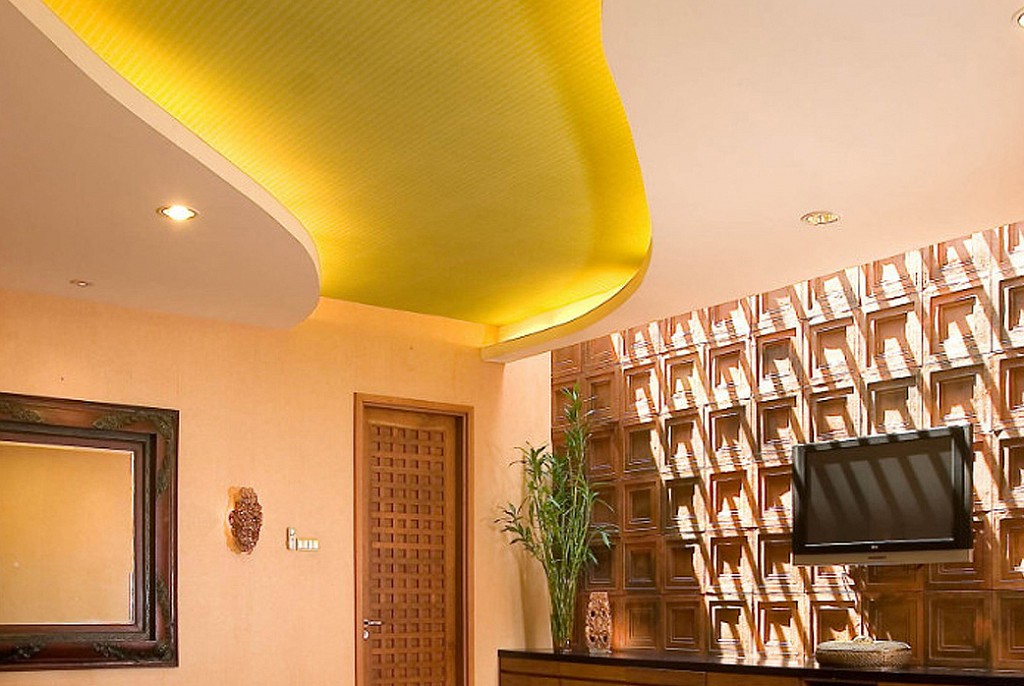 Тканевые натяжные потолки-72