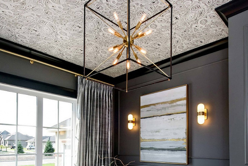 Тканевые натяжные потолки-75