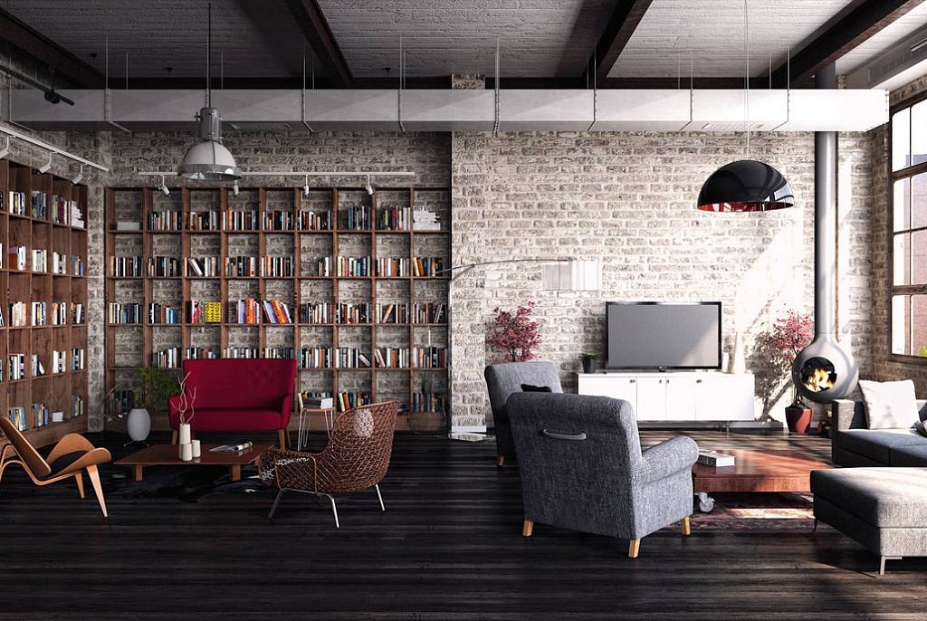 Дизайн гостиной-38