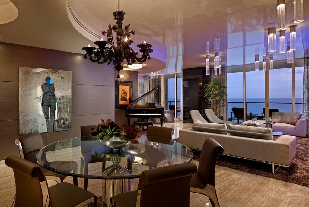 Глянцевые натяжные потолки-80