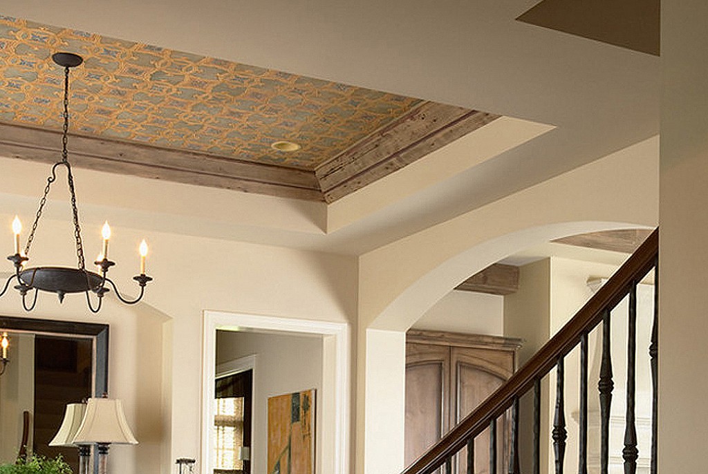 Тканевые натяжные потолки-28