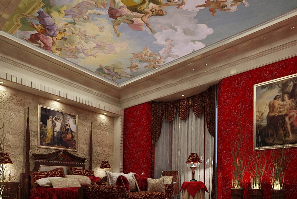 Тканевые натяжные потолки-10