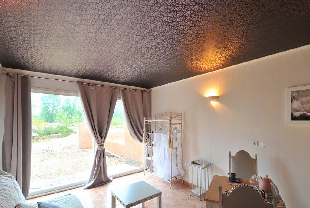 Тканевые натяжные потолки-13