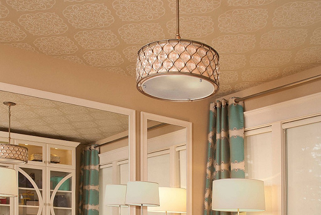 Тканевые натяжные потолки-31